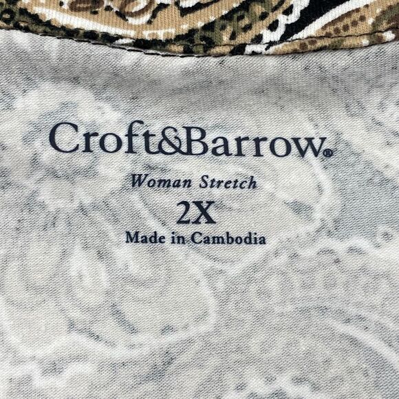 CROFT & Barrow Floral Paisley Sleeveless Blouse 2x - Picture 10 of 10